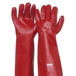 GLOVE PVC45 PVC Long, Red, One size fits all 