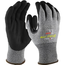 MAXISAFE CUT RESISTANT GLOVES G-Force HiCut Safety Glove Level 5 HDPU, Large