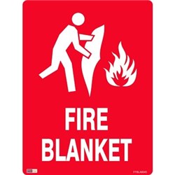 SAFETY SIGNAGE - FIRE Fire Blanket 450mmx600mm Polypropylene