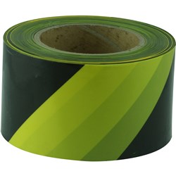 MAXISAFE BARRICADE TAPE Yellow & Black 75mm x 100m 