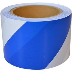 MAXISAFE BARRICADE TAPE Blue & White 75mm x 100m 