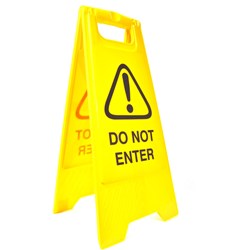 CLEANLINK SAFETY SIGN Do Not Enter 32x31x65cm Yellow