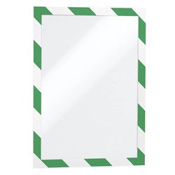 DURABLE DURAFRAME SECURITY A4 Green/White - Pack of 2 