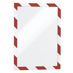 DURABLE DURAFRAME SECURITY A4 Red/White - Pack of 2 