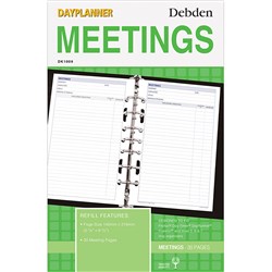 DEBDEN DAYPLANNER REFILL DESK Meetings 216x140mm 