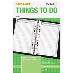 DEBDEN DAYPLANNER REFILL DESK Things To Do 216x140mm 