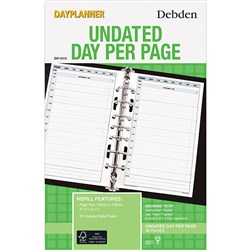 DEBDEN DAYPLANNER REFILL DESK Daily Non-Dated Calndr 216x140 