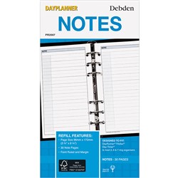 DEBDEN DAYPLANNER REFILL Notes 172x96mm Personal