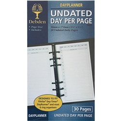 DEBDEN DAYPLANNER REFILL Daily Non-Dated Calndar 172x96 Personal