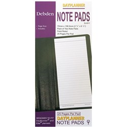 DEBDEN DAYPLANNER REFILL ORG Notepad Slimline Pack of 2