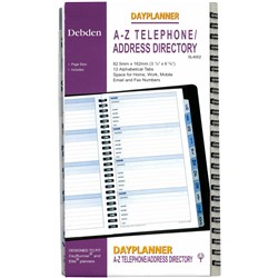 DEBDEN DAYPLANNER REFILL ORG Telephone/Address Slimline 