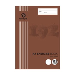 TUDOR & OLYMPIC EXERCISE BOOKS A4 8mm Ruled E819 192 Pages