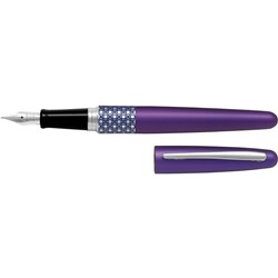 PILOT MR FOUNTAIN PEN MR3 Ellipse Violet Barrel Medium Black Ink