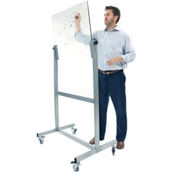 VISIONCHART MOBILE GLASSBOARD 1210x855mm Clear  