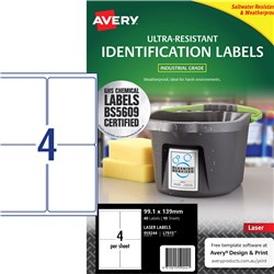 Avery 959244 Ultra Heavy Duty Industrial Labels White L7915