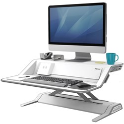 Fellowes Lotus DX Sit Stand Workstation White