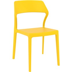 Snow Stackable Chair Yellow without Arms 