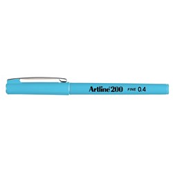 ARTLINE 200 FINELINER PENS 0.4mm Light Blue Pack of 12 