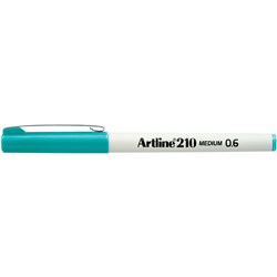 ARTLINE 210 FINELINER PENS 0.6mm Turquoise Pack of 12 