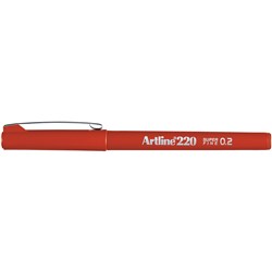 ARTLINE 220 FINELINER PENS 0.2mm Dark Red Pack of 12 