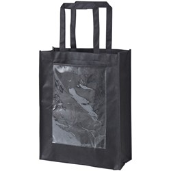 ZART BAG WITH DISPLAY POCKET Black Pack of 10 