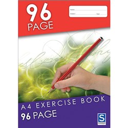 SOVEREIGN EXERCISE BOOKS A4 8mm Ruled 96pg 