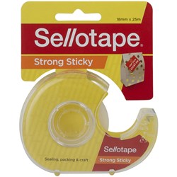 Sellotape Sticky Tape 18mmx25m With Dispenser Clear 