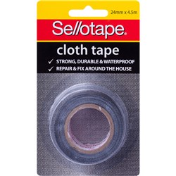 Sellotape Cloth Tape 24mmx4.5m Black 