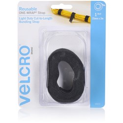 VELCRO BRAND One-Wrap Light Duty Bundling Strap 25Mm X 2M Black